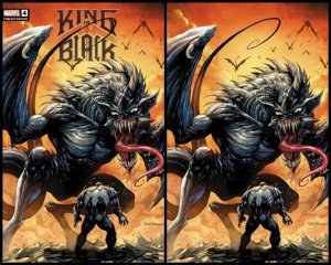 ?? KING IN BLACK #4 TYLER KIRKHAM 2 COMIC SET ? CRAIN VENOM 3 PEACH