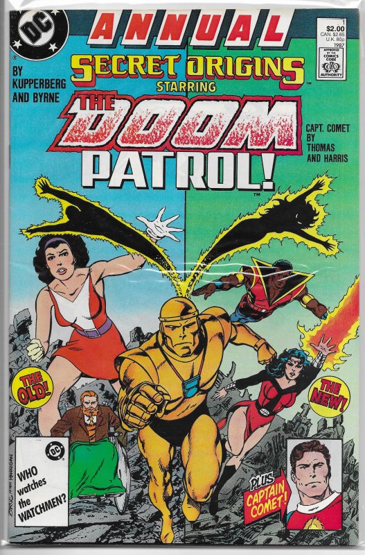 Secret Origins (vol. 3, 1986) Annual #1 FN Doom Patrol by Byrne, Captain Comet