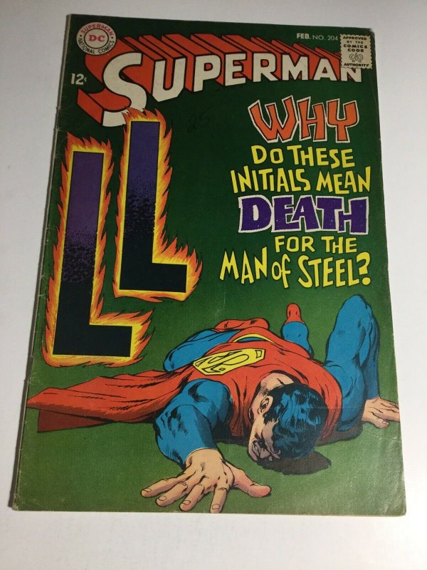 Superman 204 Fn Fine 6.0 DC Comics