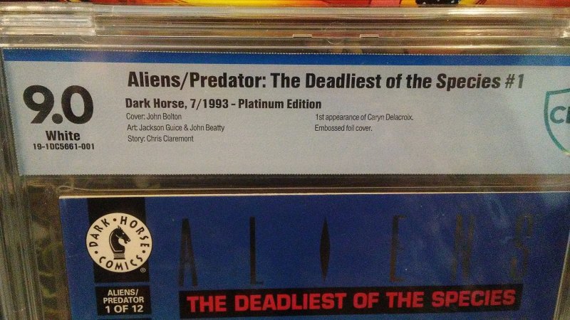 Aliens / Predator - Deadliest of Species #1 PLATINUM - CBCS 9.0