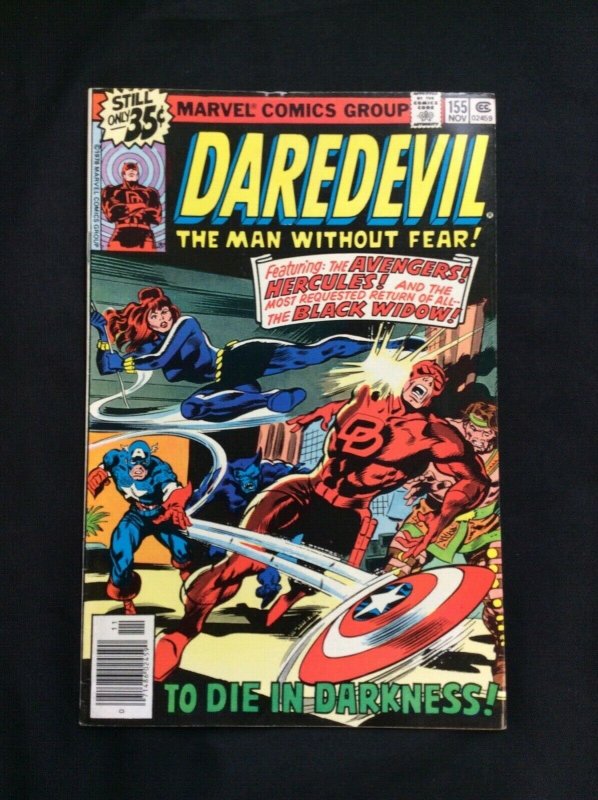 DAREDEVIL (FN+) ISSUE #155, TO DIE IN DARKNESS, AVENGERS, BLACK WIDOW 1978