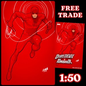 DAREDEVIL/PUNISHER: THE DEVIL'S TRIGGER #4?NAKAYAMA 1:50 COLOR BLOCK RED VIRGIN
