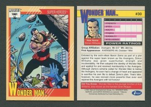 1991 Marvel Comics II  Card  #30 ( Wonder Man )  NM-MT