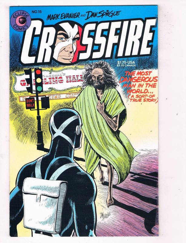 Crossfire #15 VF/NM Eclipse Comics Comic Book Evanier 1985 DE47 AD33