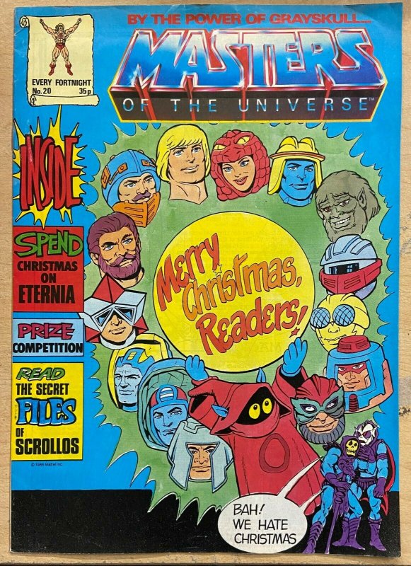 MASTERS OF THE UNIVERSE #20 (Marvel UK,1986) VG (VERY GOOD)  He-Man, Hordak