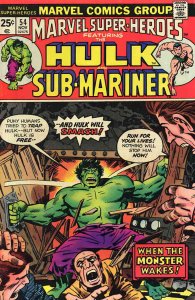 Marvel Super-Heroes (Vol. 1) #54 POOR ; Marvel | low grade comic Hulk Sub-Marine