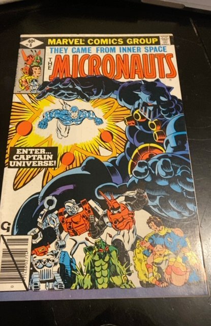 Micronauts #8 (1979) first app of captain Universe