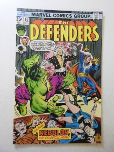 The Defenders #34 (1976) VG+ Condition centerfold detached top staple