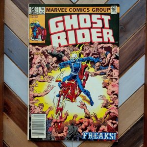 GHOST RIDER #70 FN+ (Marvel 1982) Freaks! ft FREAKMASTER & QUENTIN CARNIVAL