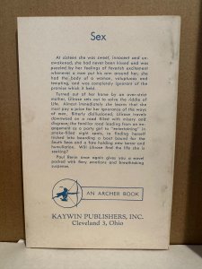 Sex #50 VF Paul Renin Very HTF NOVELLA Archer Books 1951