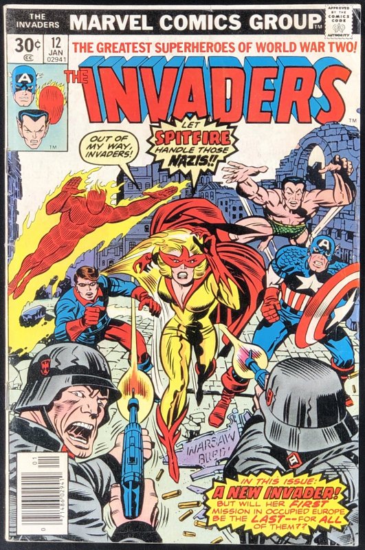 The Invaders #12 (1977) FN- 1st Appearance of Spitfire