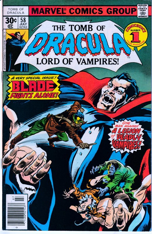 Tomb of Dracula(vol. 1) # 58 Blade The Vampire Hunter