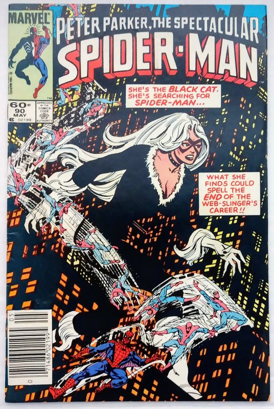 The Spectacular Spider-Man #90 NEWSSTAND(VF)(1984)