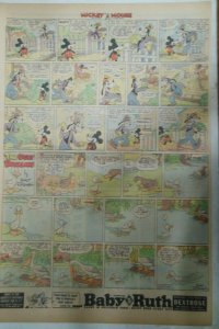 Mickey Mouse & Ugly Duckling Sunday Walt Disney from 4/9/1939 Full Page Size  