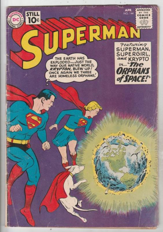 Superman #144 (Apr-61) VG+ Affordable-Grade Superman, Jimmy Olsen,Lois Lane, ...