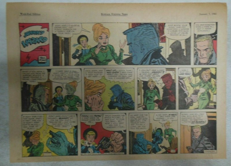 (52) Johnny Hazard Sunday Pages by Frank Robbins from 1961 All 11 x 15 inches ! 