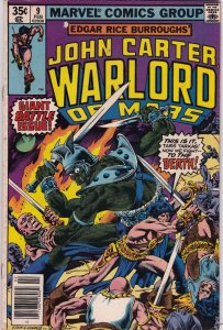 Marvel Comics! John Carter! Warlord of Mars! Issue 9!