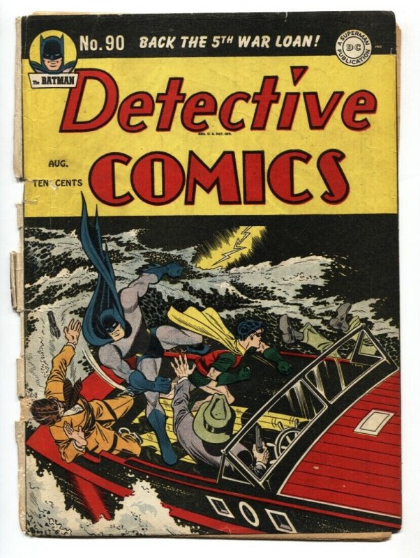 DETECTIVE COMICS #90-FRONT COVER and BATMAN story only