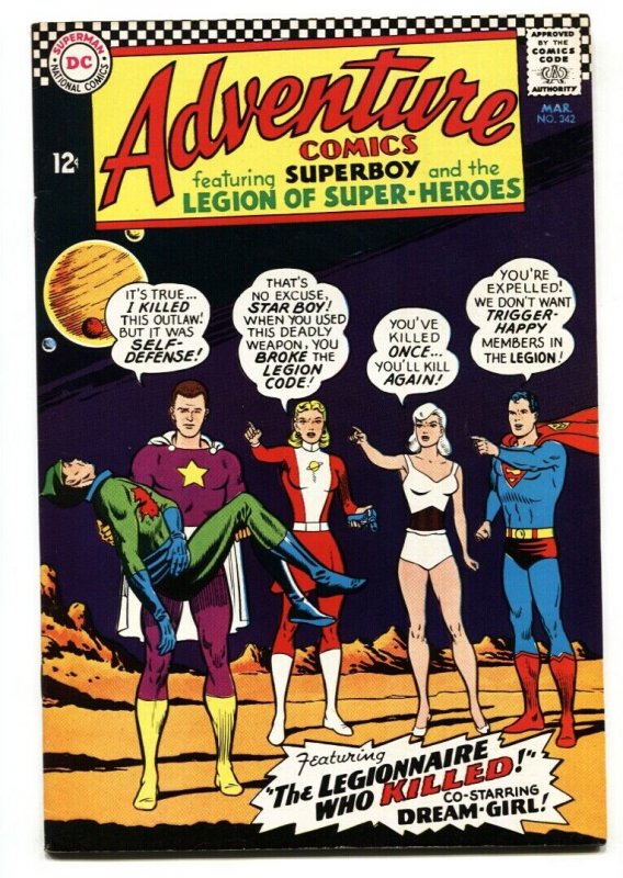 ADVENTURE COMICS #342-SUPERBOY-STAR BOY COURT MARTIALED VF/NM