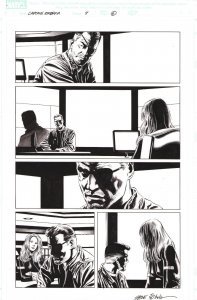 Captain America #4 p.6 - Nick Fury & Agent-13 Sharon Carter 2005 by Steve Epting