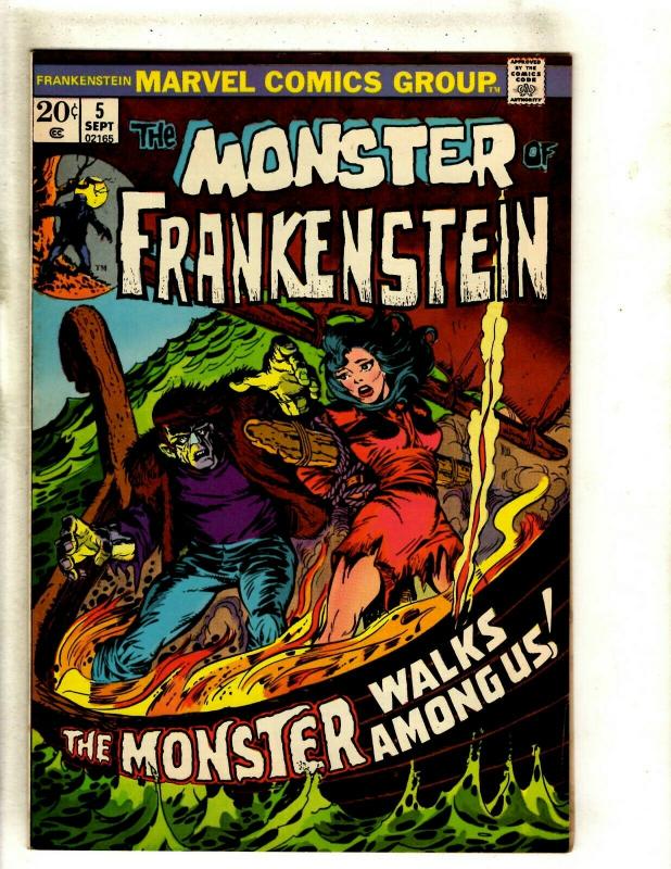 Monster Of Frankenstein # 5 VF Marvel Comic Book Mike Ploog Cover Horror RS1