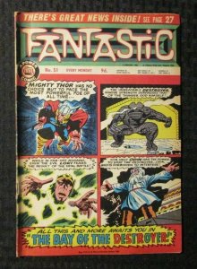 1968 FANTASTIC Power UK Comic #51 FN 6.0 Thor / Johnny Future / X-Men