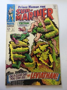 Sub-Mariner #3 (1968) VG Condition centerfold detached at one staple