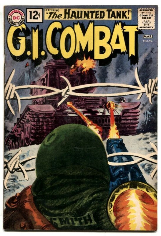 G.I. Combat #92 1962-DC War-Greytone cover- HAUNTED TANK - VG 