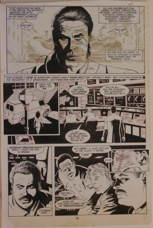 PAUL GULACY original art, MARVEL COMICS PRESENTS #31 pg 20,11x16, ColdBlood