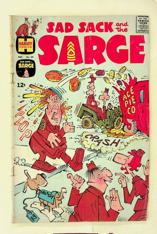 SAD SACK and THE SARGE #59 Harvey Comics Humor Silver Age 1966