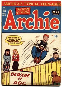 ARCHIE #14 1945-MLJ-GOOD GIRL ART-SPICY-BETTY-VERONICA-FASHIONS-GAGS-FN+