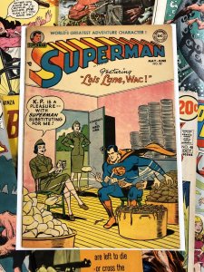 Superman #82 F+ 6.5 GOLDEN AGE dc comics 1953 national comics WIN MORTIMER