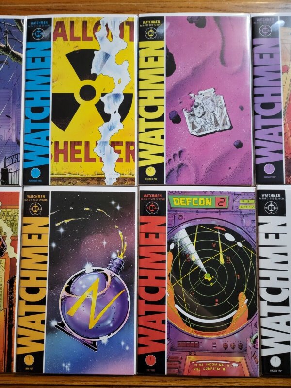 Watchmen 1-12 Complete Set Run! ~ NEAR MINT NM ~ 1986 DC Comics