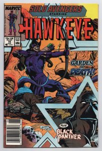 Solo Avengers Hawkeye #19 Black Panther (Marvel, 1989) VG