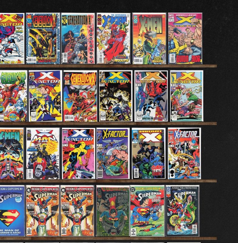 Huge Lot 150+ Comics with X-Factor, Generation X, Superman & More!