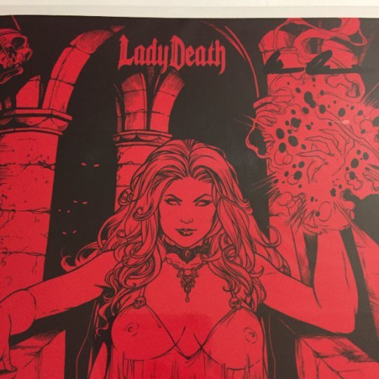 2019 Lady Death Apocalyptic Abyss #2 Mega Incentive Variant Red Edition Signed