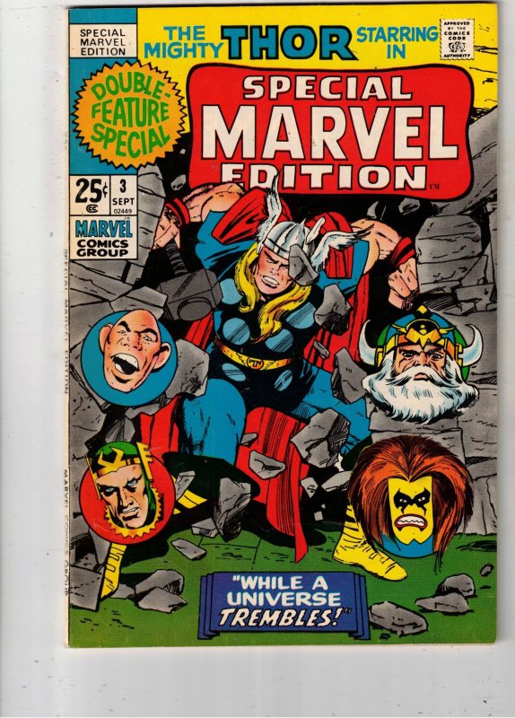 Special Marvel edition #3 (1971)Thor! Absorbing Man, Loki Kirby! NM- BEANTOWN