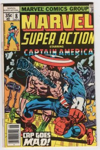 MARVEL SUPER ACTION #8 - 6.5 - OW - Captain America - Kirby
