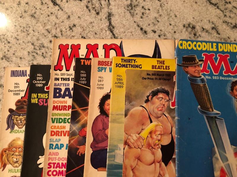 Lot Of 8 Mad Magazines # 283 285 286 287 288 289 290 291 Humor Parody Comedy JW1