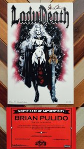 LADY DEATH: Echoes QUEEN Edition (2019) NM Numbered 87/99 Pulido Signed + COA