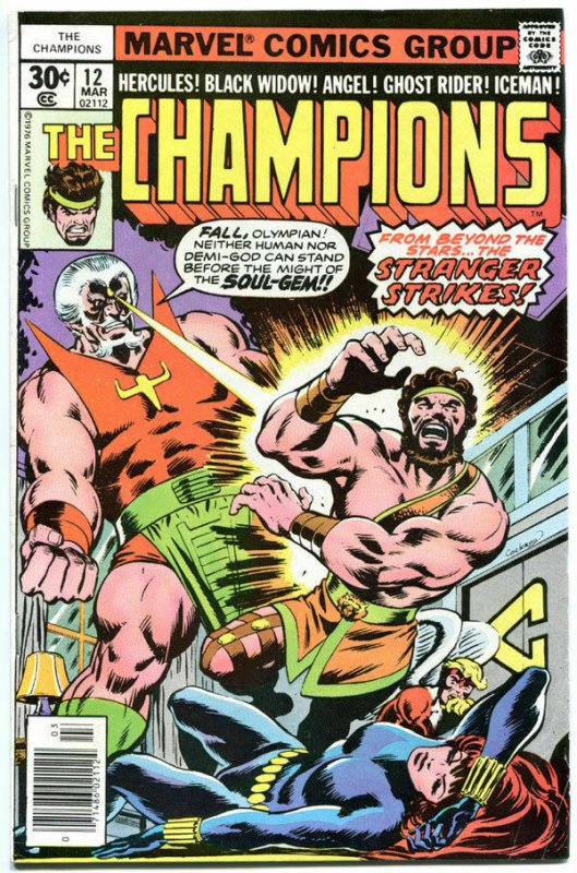 CHAMPIONS #12, FN, Hercules, Black Widow, Ghost Rider, 1976, more in store