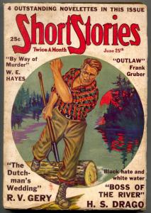 Short Stories Pulp June 25 1938- Outlaw- Boss of the River VG/F