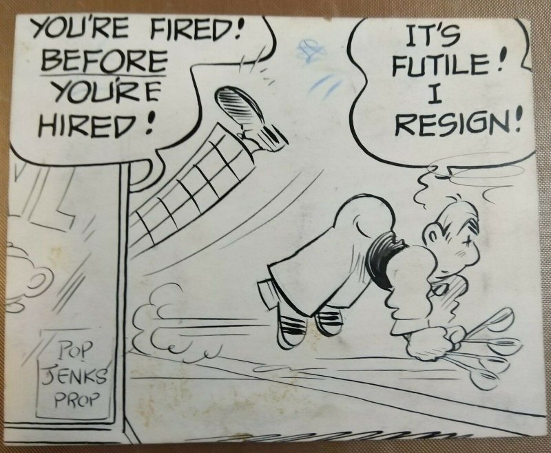 HAROLD TEEN by Carl Ed original comic strip art panel lot 