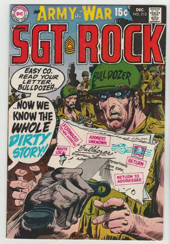 Our Army at War #213 (Dec-69) FN/VF+ High-Grade Easy Company, Sgt. Rock