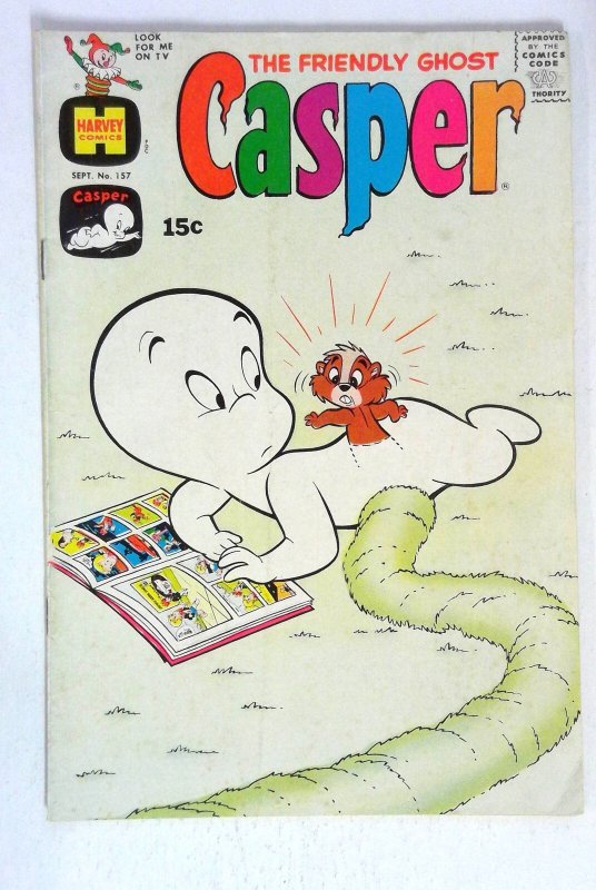 The Friendly Ghost Casper #157 woodland creature Harvey Comics (1971) VG