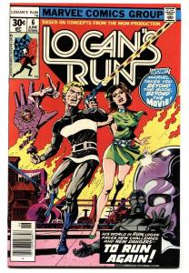 LOGAN'S RUN #6-FIRST SOLO THANOS STORY-1977 MARVEL KEY-vf/nm