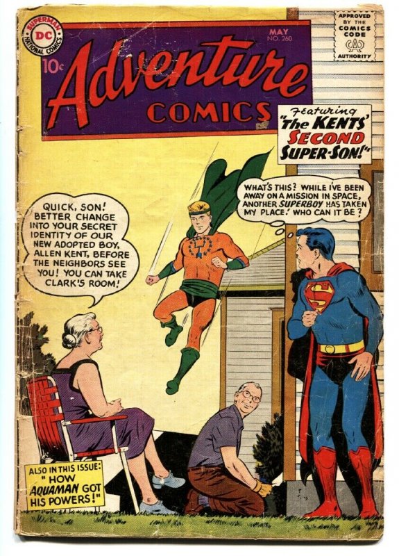 Adventure Comics #260 comic book First Silver Age Aquaman origin issue