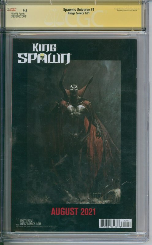 Image Spawn's Universe #1 CGC Signature Series 9.8 Signed J. Scott Campbell