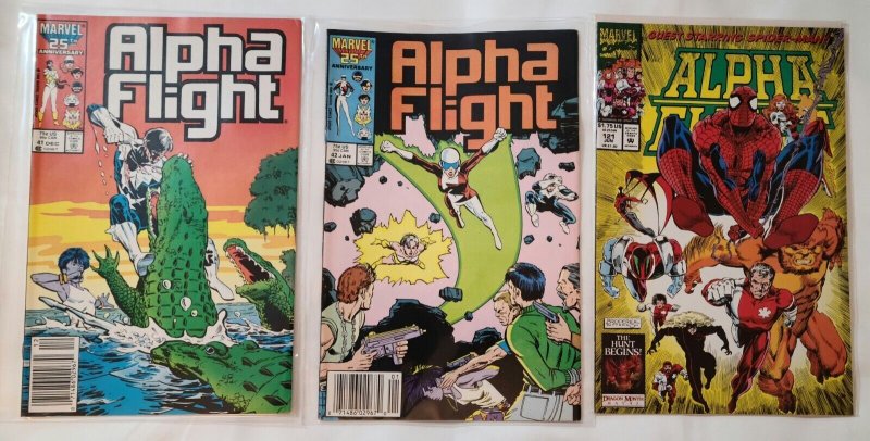 Alpha Flight Comic Lot (#41,42,121) Marvel Comics 1993, VF to NM