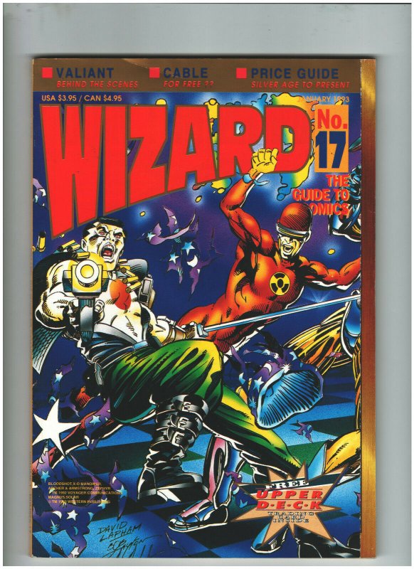 Wizard the Guide to Comics #17 VG/FN 5.0 Bloodshot,X-O Manowar,Valiant w/poster 